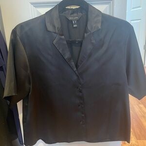 New Look Black Satin Top